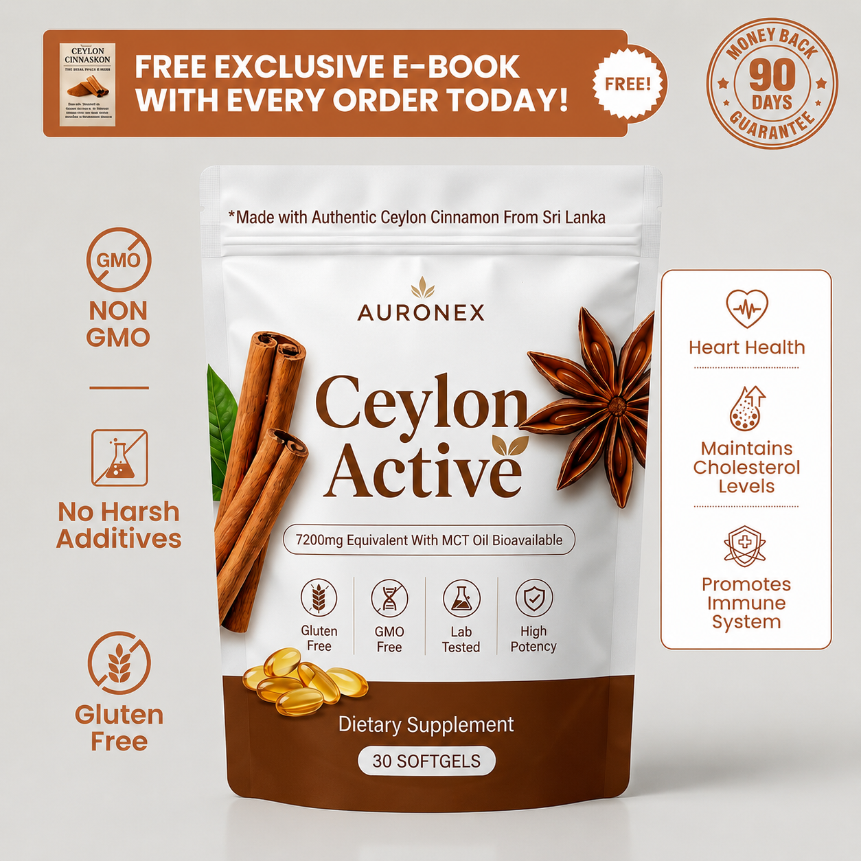 Ceylon Active 7200mg Equivalent with MCT Oil