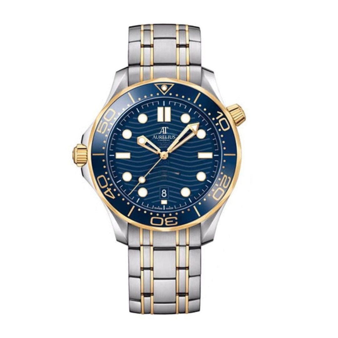 Master Diver 42 – Blue Dial | Steel & Gold Bracelet & Blue Gold Dive Bezel