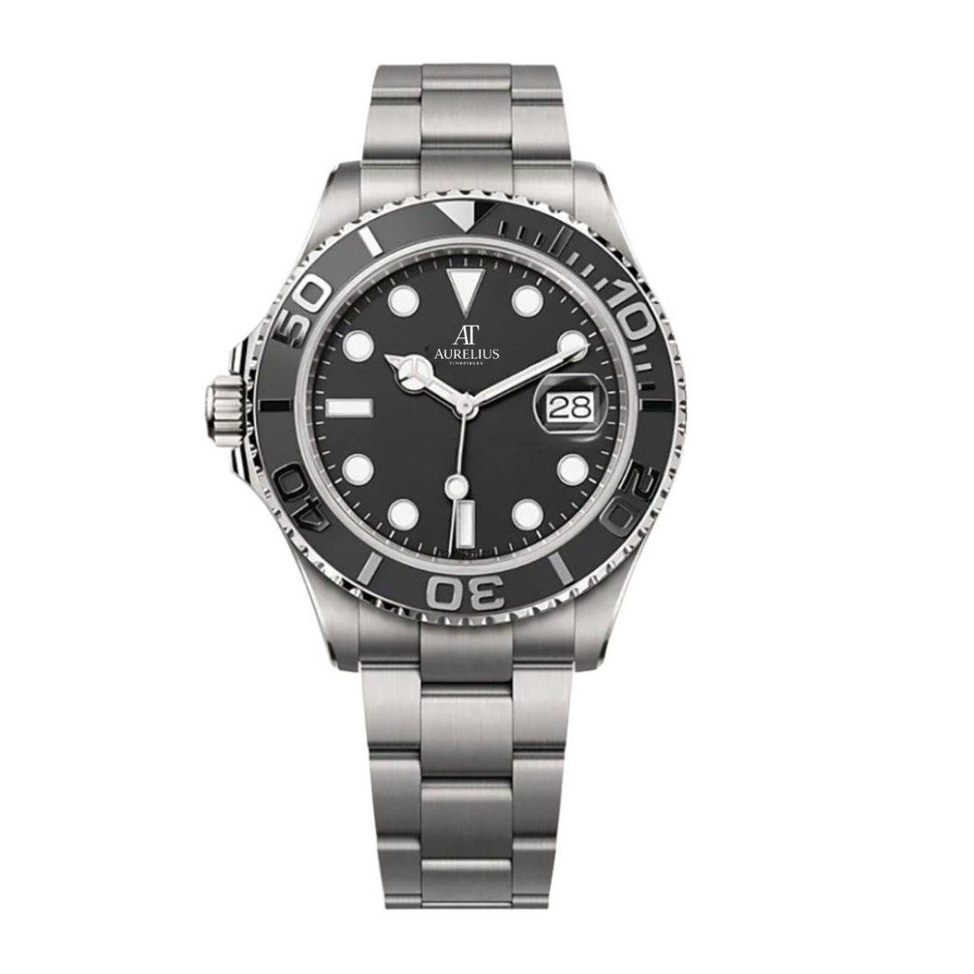 Sport 42 – Black Dial | Rubber Strap & Matte Ceramic Bezel