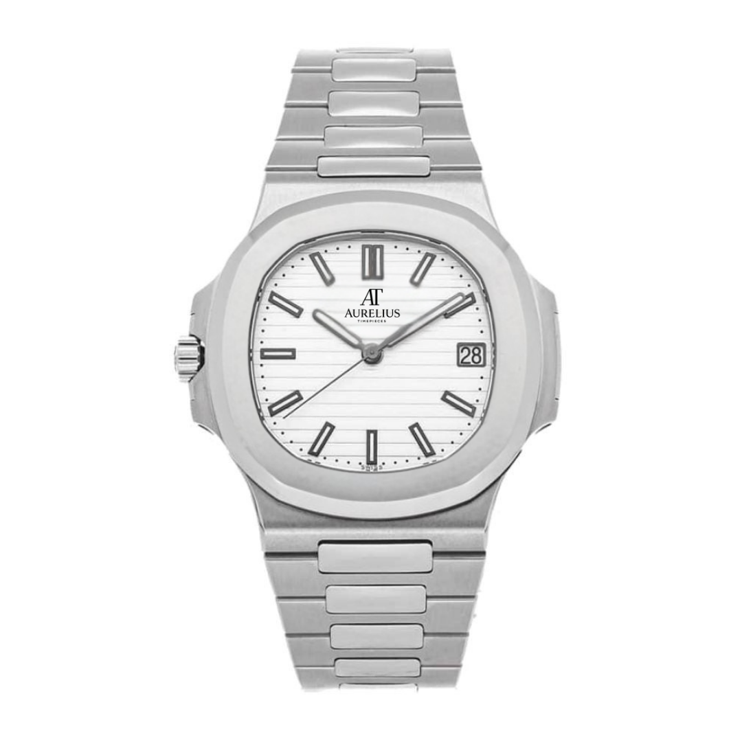 Integrated Classic 40 – White Dial | Steel Bracelet & Horizontal Texture