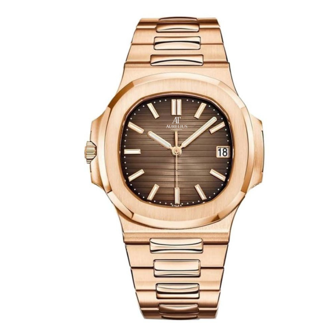 Integrated Classic 40 – Brown Dial | Rose Gold Tone Bracelet & Smooth Bezel