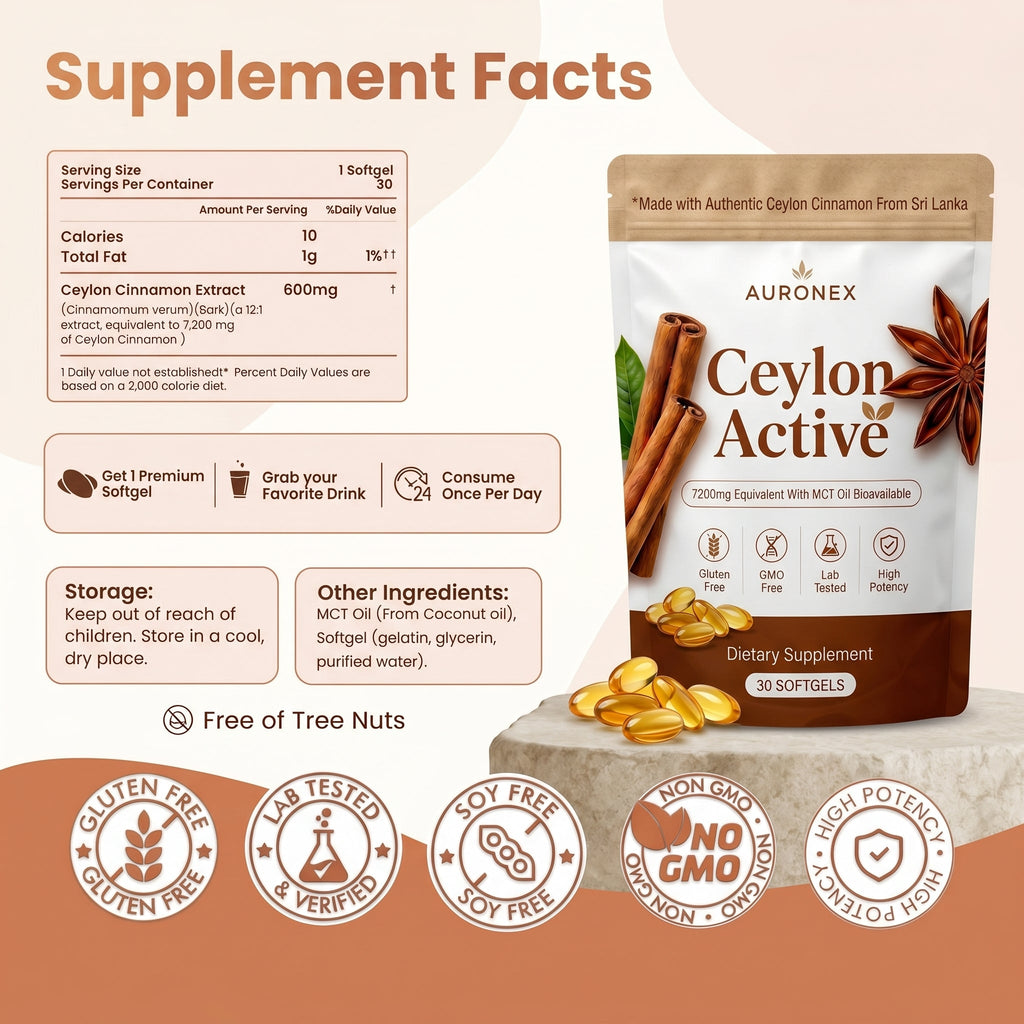 Ceylon Active 7200mg Equivalent with MCT Oil